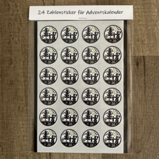 Zahlensticker Schneemann